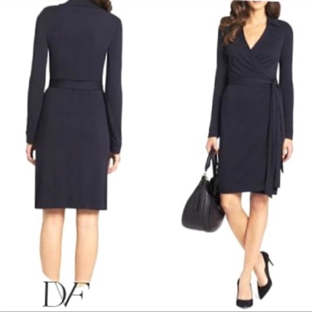 Diane Von Furstenberg Jeanne Original Wrap Dress Black Size 0